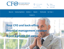 Tablet Screenshot of cfo-advisory.com